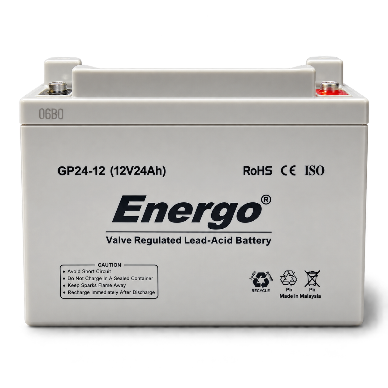 Energo GP24-12 
12V 24Ah 
Bakımsız VRLA Akü – ürün fotoğrafı 1