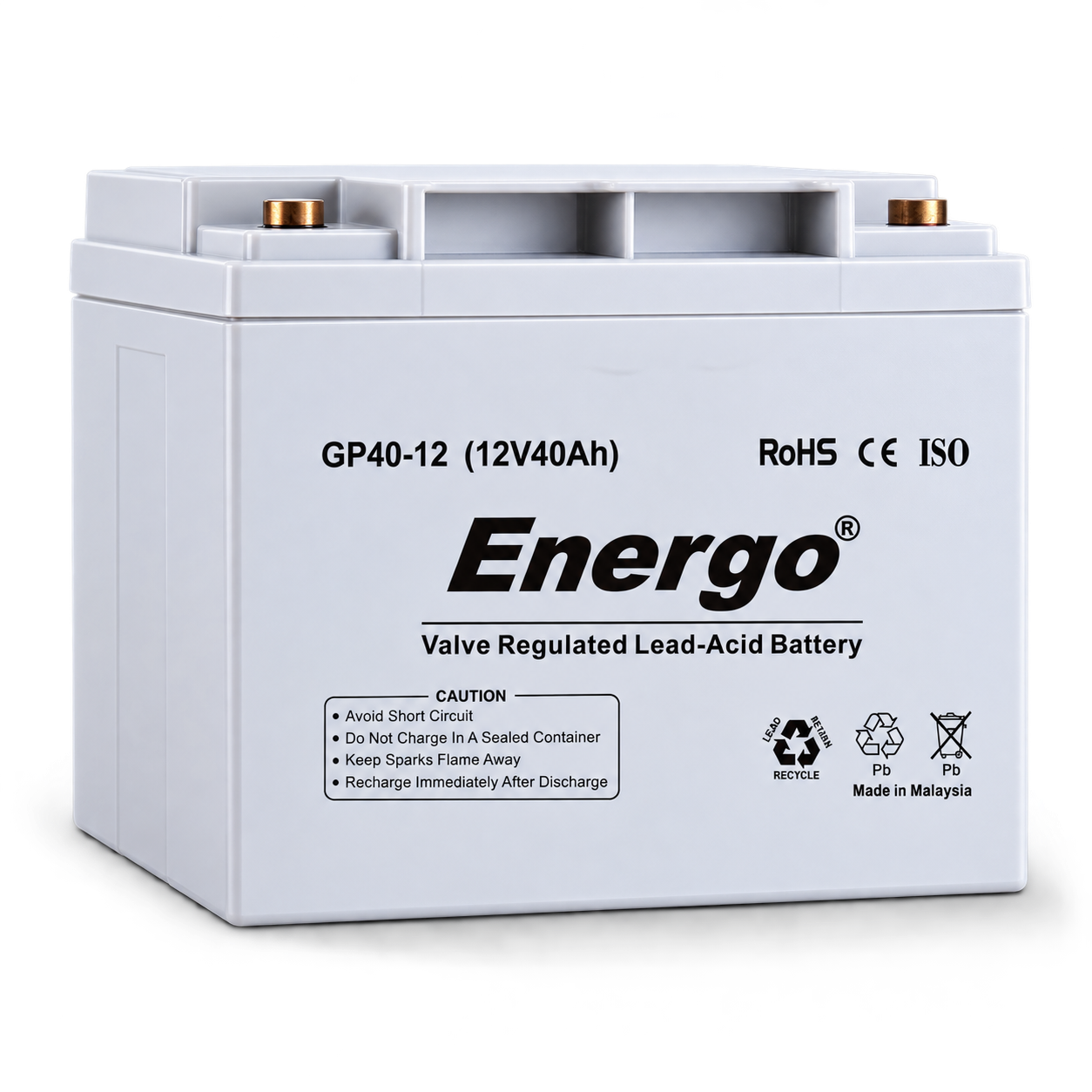 Energo GP40 12V 40Ah VRLA AGM Akü ürün görseli