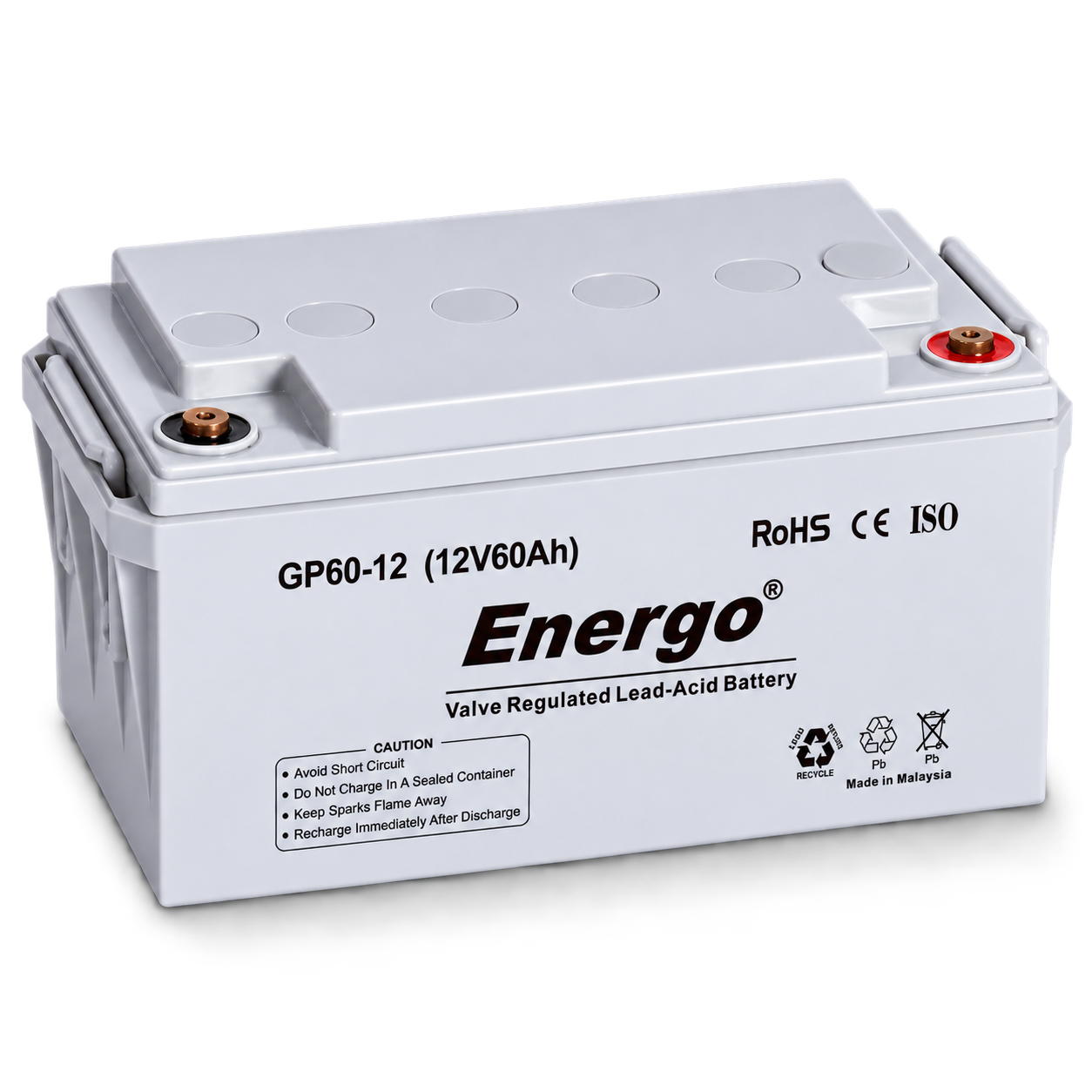 Energo GP60 12V 60Ah VRLA AGM Akü ürün görseli